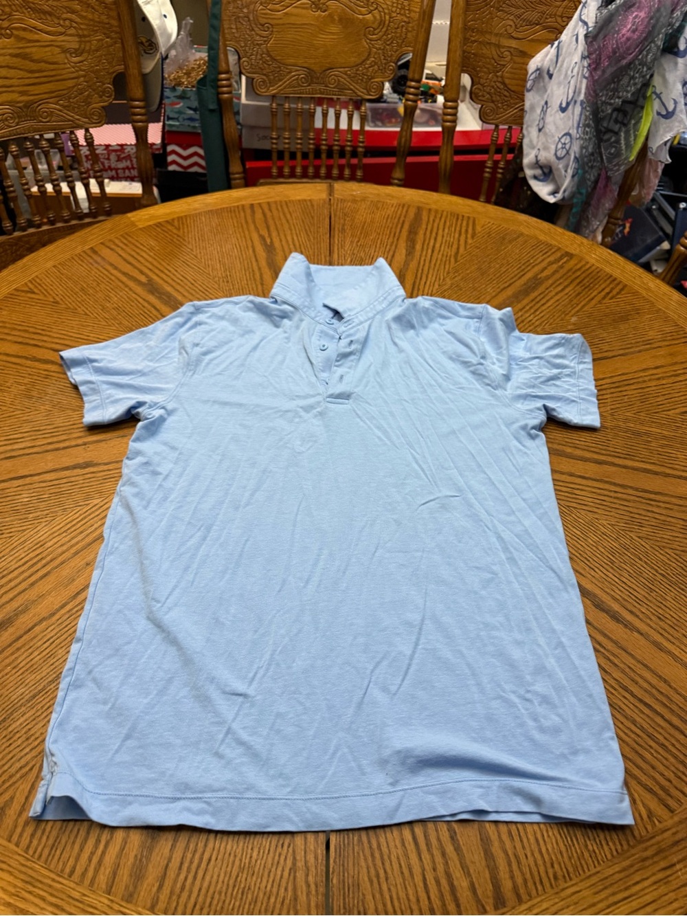 Fabletics Light Blue Men's Polo